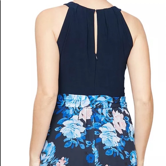 NEW SLNY FASHIONS FLORAL PRINT HALTER MAXI DRESS - Picture 10 of 12